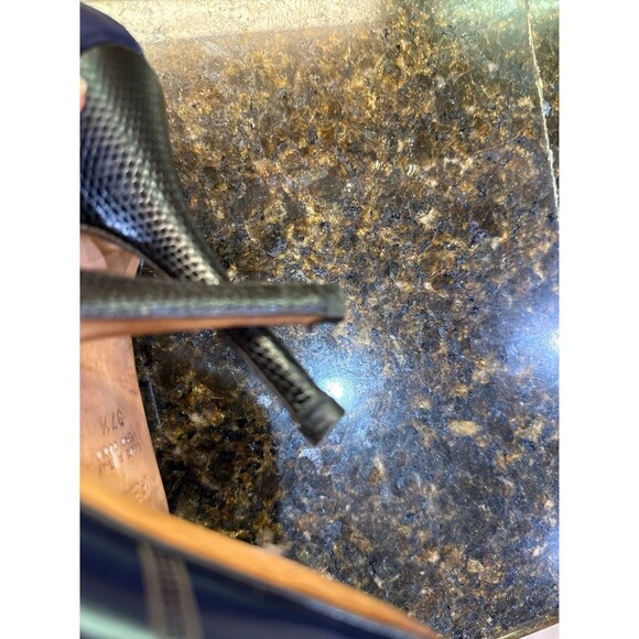 Vintage Fendi Navy Blue Leather Pumps 7 US 37.5 EU GUC - Picture 8 of 12